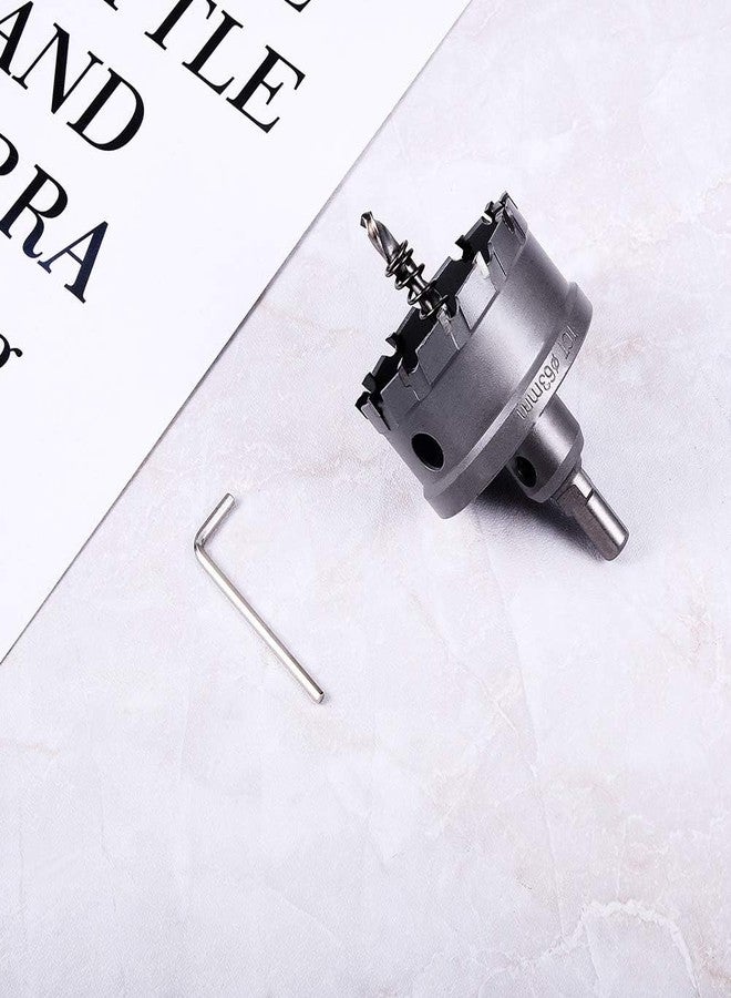 UPTODATETOOLS Carbide Hole Saw Cutter 2.5"/63mm Cutting Dia TCT Hole Saw for Cutting 5mm Stainless Steel Sheet and Metal - Image 3
